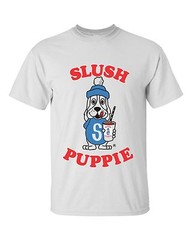 SLUSH PUPPIE LOGO T-SHIRT ICE CREAM GOOD HUMOR FLAVOR SMOOTHIE RETRO