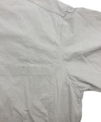 AUBETT Heavy broadcloth side vent short sleeve oversized shir
