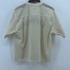 Chosen Graphic Mesh Jersey Short Sleeve Streetwear Top Cream Off-White Relaxed