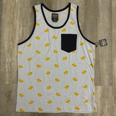 Massive Apparel Men’s Graphic All Over Print Tank Top Medium Rubber Ducky