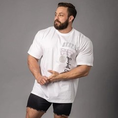 Men’s 100% Cotton Oversized Crew Neck Printed Tshirt Short Sleeve Gym Training