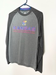 Colosseum Men Dri Fit University of Kansas Mens Graphic Shirt Size M Long Sleeve