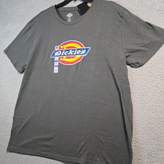 Dickies Shirt Mens 2XL XXL Gray Regular Fit Classic Casual Logo Work Wear NWT