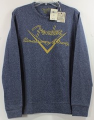 Lucky Brand Fender Guitars Custom Shop Blue Crewneck Sweater/Sweatshirt