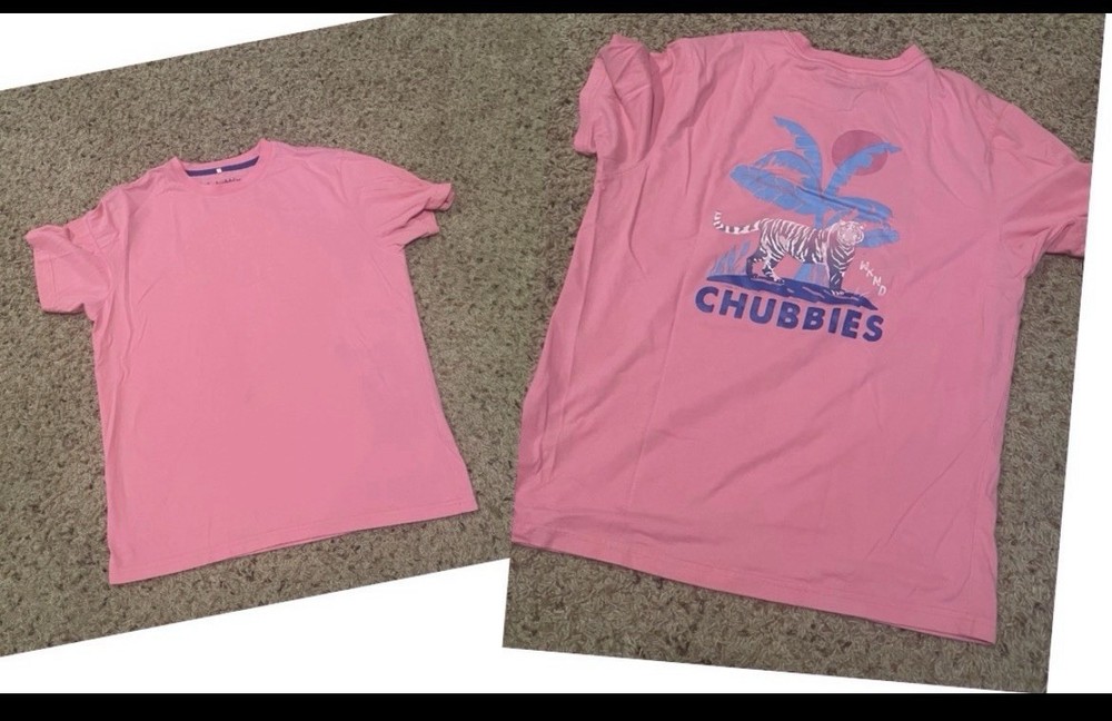 Men’s / Women’s / Unisex Chubbies Beach Tee Pink Medium M