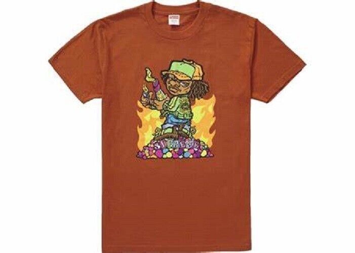 supreme – molotov kid tee – size xl – rust color – new