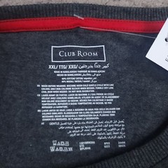 Club Room Men’s Dad Sueded Graphic T Shirt Charcoal Heather Grey 2XL