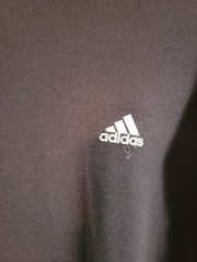 Adidas ClimaLite Shirt Men’s Large Short Sleeve Blue and White Size Large