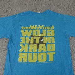 Kanye West Glow In The Dark Tour Shirt Mens Small Blue Takashi Murakami 2009 Tee