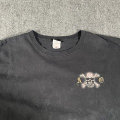 Vintage Skull Shirt Men’s 2xl Xxl Black 90s Y2K Faded Skater Grunge Emo Aquatic
