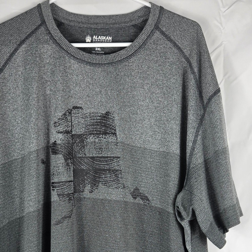 Alaskan Hardgear Duluth Trading Co Mens 2XL Grey Ombre Graphic T-Shirt