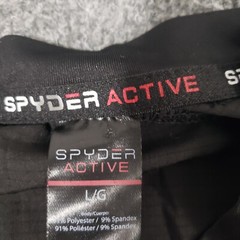 spyder active t shirt mens large pro web poly spandex blend logo