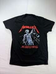 Metallica And Justice for All Men’s Unisex Large Black Graphic T-Shirt