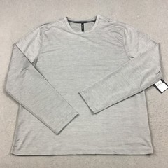 Ten Thousand Shirt Men Large Formal Gray Tee Long Sleeve Pullover Breathable L