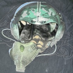 Vintage Y2K Avirex Fighter Pilot T-Shirt Men Size XL Black