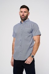 KAM All-Over Geo Print Shirt For Men in Blue, 2XL-8XL