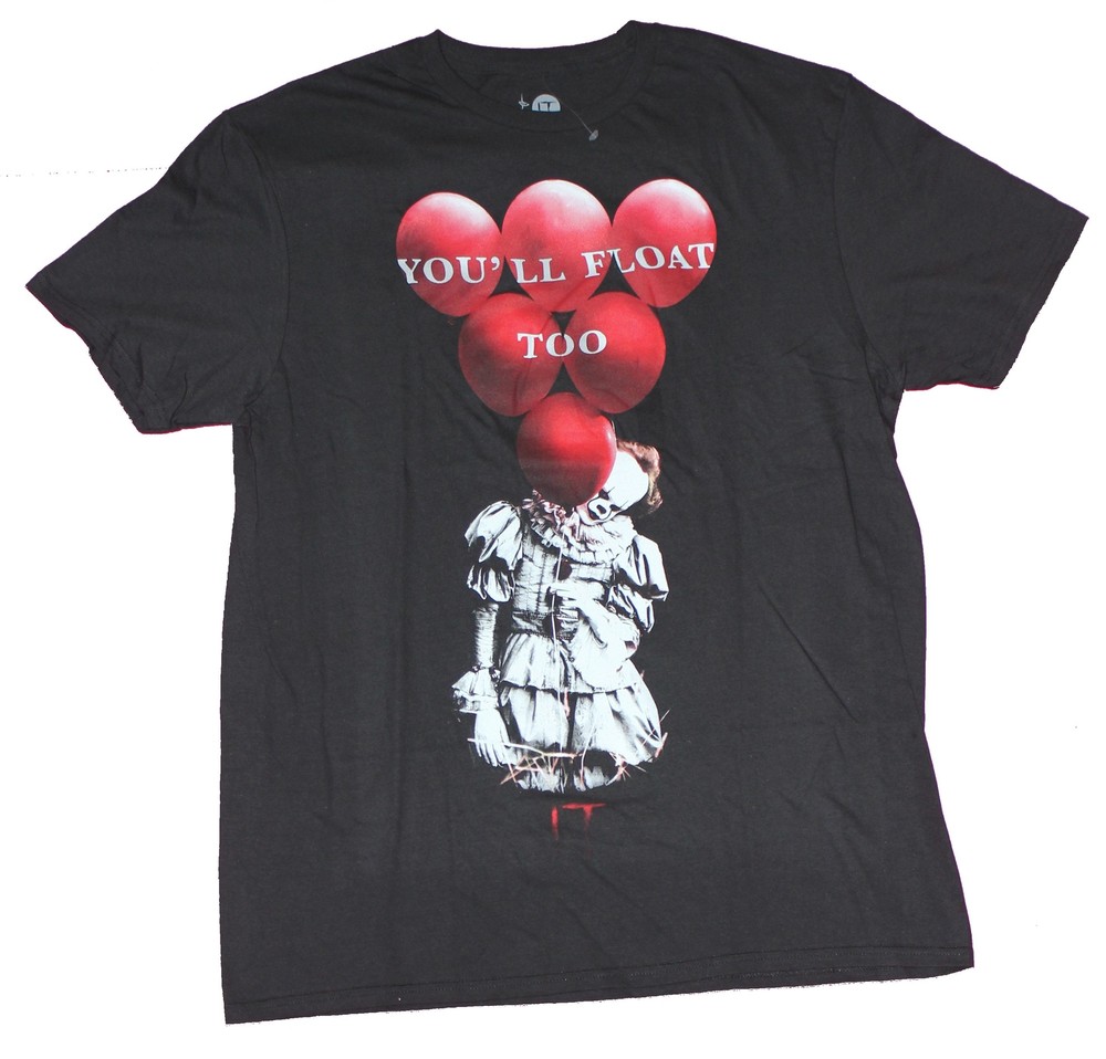 It Adult New T-Shirt- You’ll Float Too Pennywise With Balloons