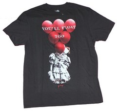 It Adult New T-Shirt- You’ll Float Too Pennywise With Balloons