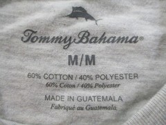 Tommy Bahama Men Beer Shirt Medium Gray Football Thirst Round Draft Crew Tee New