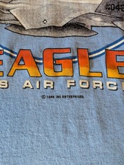 vintage F-15 eagle fighter jet t shirt men’s XL Thin Screen Stars Single stitch