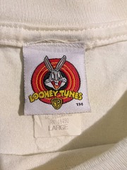 Looney Tunes Men’s L White Sylvester Graphic Print Crew Neck Tee 90s