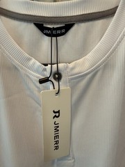 Lot Of 3 JMIERR White/Black/Blue Ribbed Curved Hem ShortSleeveT-Shirt Size L NWT