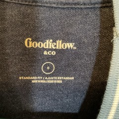 New Goodfellow & Co. Men’s Standard Fit Dark Blue Short Sleeve Shirt Size Small