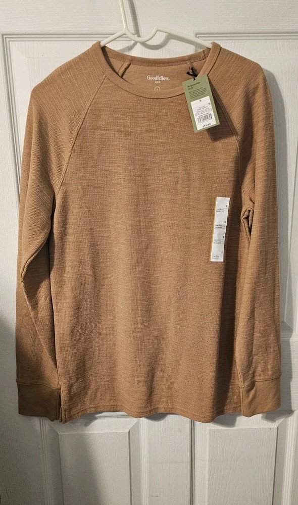 NWT Goodfellow & Co – Men’s sz S Textured Pullover Shirt in Natures Brown