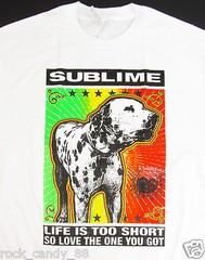 SUBLIME LOU DOG T-shirt LBC Long Beach Cali Ska Punk Tee Adult S-2XL White New
