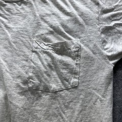 Vintage SS Shirt Mens Large Gray Pocket Crewneck Short Sleeve Tee Casual