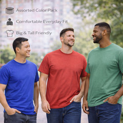 12 Pack BILLIONHATS Plus Size Men Cotton T-Shirt Bulk Big Tall Short Sleeve