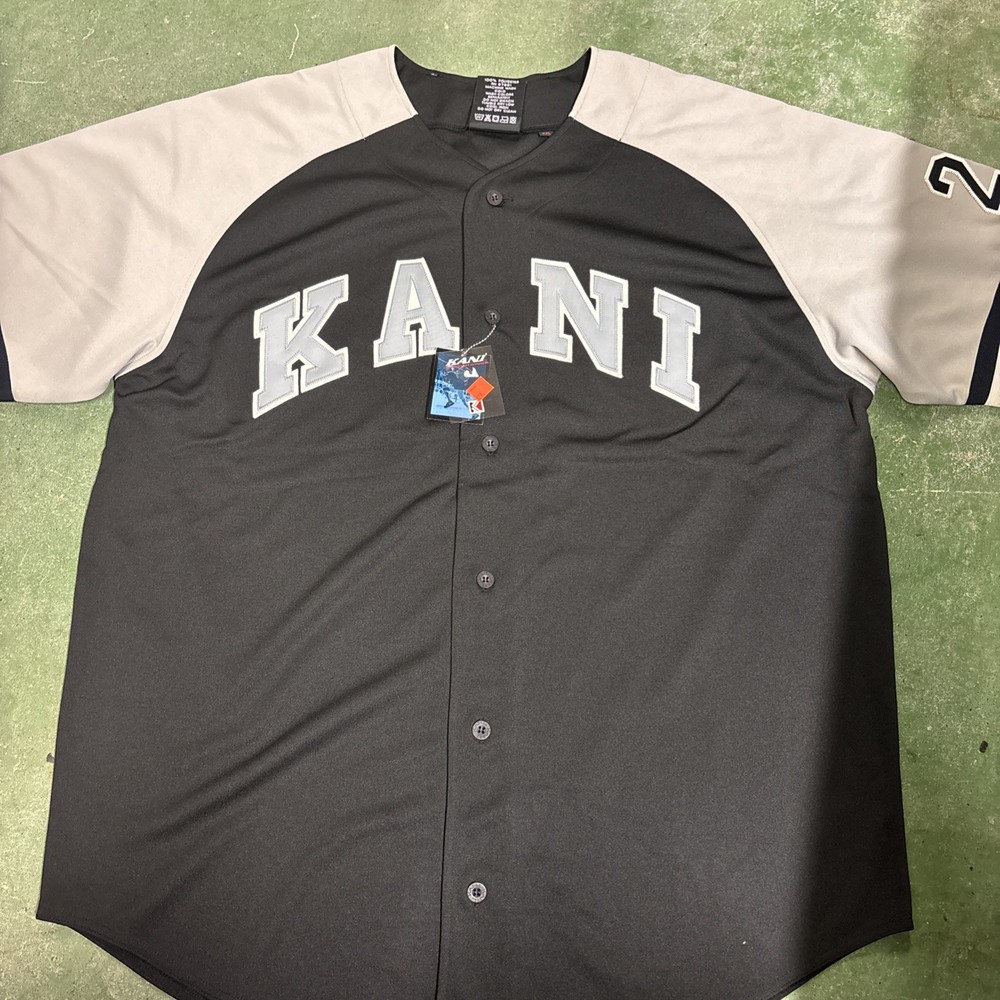Vintage 90s Karl Kani endurance jersey NEW!! Blk N Gray
