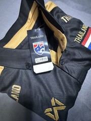 Thailand Soccer Polo Jersey Men’s XL Black Gold Warrix Chang Coca Cola NWT
