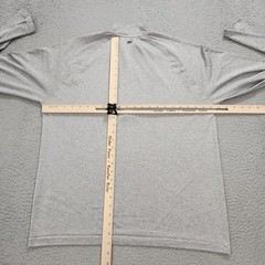 Rhone Shirt Mens Large Gray Perforated Yoke Quarter Zip Training Top Golf Travel