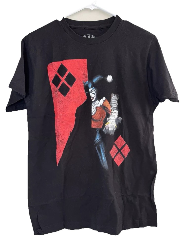 Harley Quinn Mens Tee Medium Black Batman DC Comics 100% Cotton New With Tags