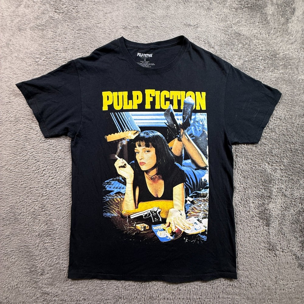 Pulp Fiction Uma Thurman Classic 90s Film Tee Shirt Tarantino Mens M Crewneck