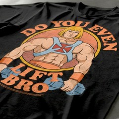 Masters of the Universe He-Man Gym Do You Even Lift Bro Mens T Shirt Prince Adam