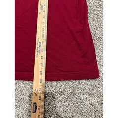 Adidas Originals Mens Blade Collar V-Neck T-Shirt Maroon Trefoil Logo 2XL