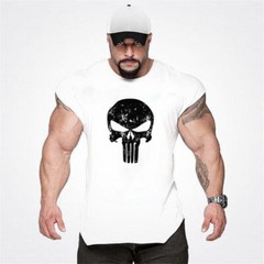 Men Fashion Muscle Strong Sport Gym Vest Clothes Printed Bodybuilding Tank Tops