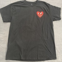 Keith Haring Ripple Junction Graphic Heart Adult Men’s Black T-Shirt Size Large