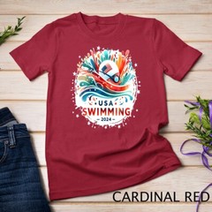 USA 2024 United States Athlete American Swimming 2024 USA Unisex T-shirt