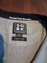 Straight Outta Brooklyn SOBK Finest Made Black/Gray Short Sleeve 1/4 Zip T-Shirt