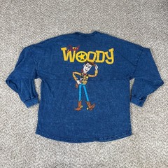 Disney Spirit Jersey Unisex Medium Blue Toy Story Woody Mineral Wash Long Sleeve