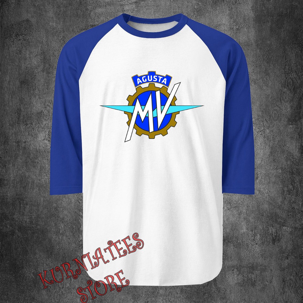 MV Agusta Motorcycle Men’s Raglan Blue Size S to 2XL