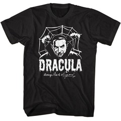 Dracula Bela Lugosi Classic Horror Movie Graphic T-Shirt Black Vintage – T722