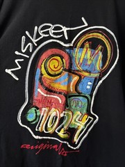 VTG Muskeen Originals 1024 Hand Painted Graffiti Tee 4XL Black Street Y2K Rare