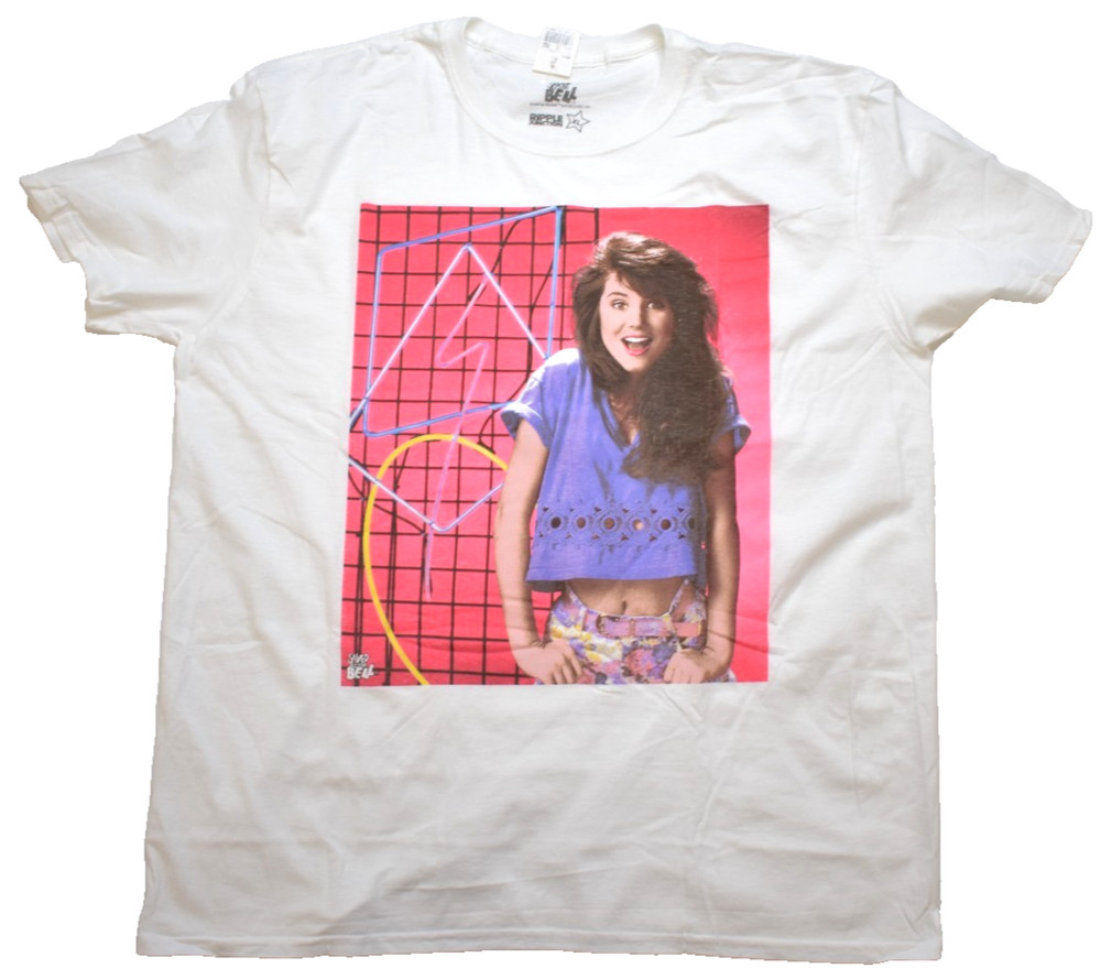 Saved by the Bell Kelly Koprowski Mens 80s 90s Retro White Shirt NWT S, XL, 2XL