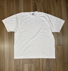 Vintage White Blank Shirt Jerzees Heavyweight Cotton Short Sleeve Tee 90s 2XL