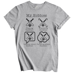 My Hobbies Playing Baseball Funny Baseball Player T-Shirt