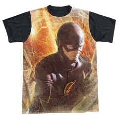 The Flash Flash Town Adult Halloween Costume T Shirt (Black Back), S-3XL